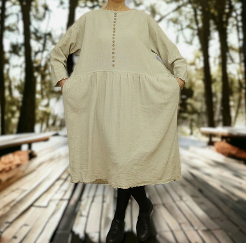 Women's tunic made of natural fabric. Women's hemp dress.